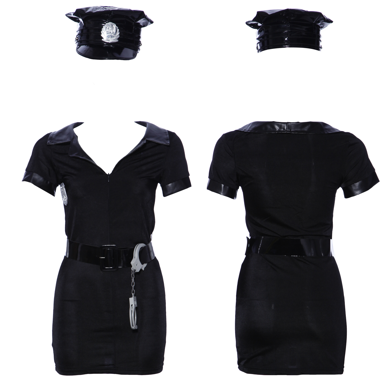 Sexy Ladies Police Woman Cop Uniform Costume Fancy Dress Hen Night